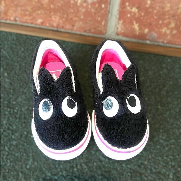 VANS Slip On Infant Baby Toddler Friend Party Furry Black Shoes size 5 - Picture 15 of 16